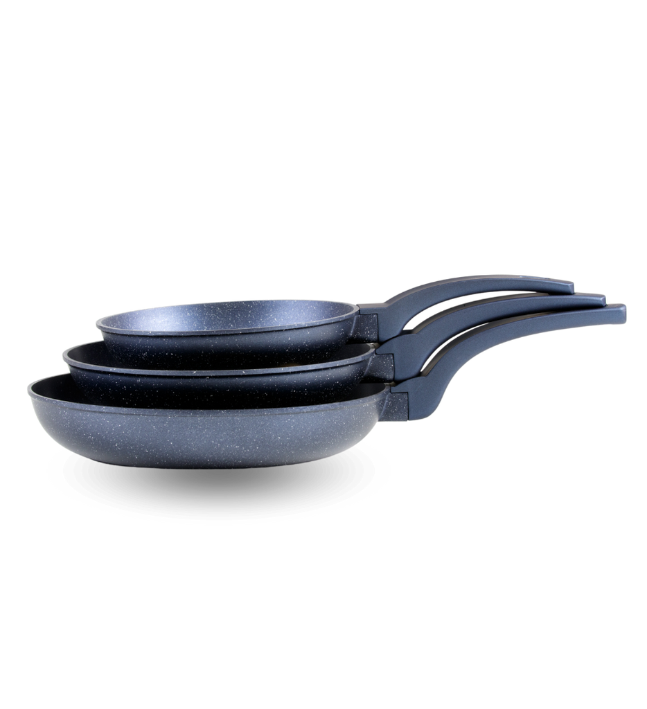 Juego de Sartenes Picca Da Vinci PI003SSMDA   20 - 24 - 28 Cms Marmol Color Azul