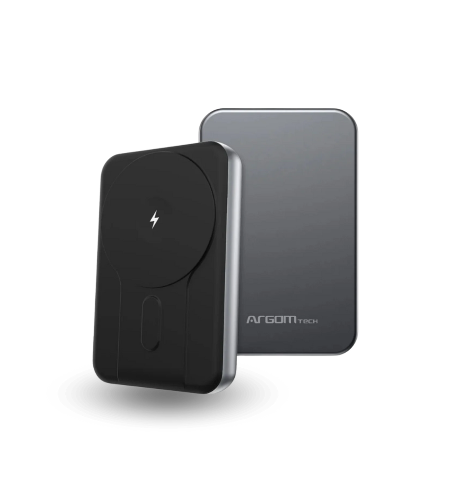 Cargador Portatil Argom ARG-PB-1162SL MS10 MagNetic Delgado de Aluminio 10000MAH Color Negro