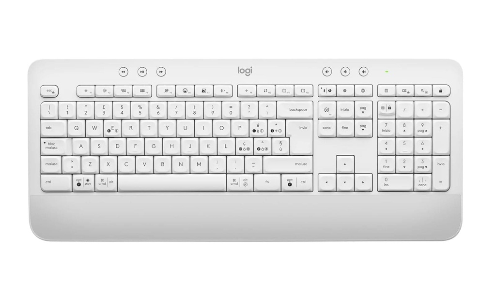 Teclado Logitech Signature K650 Inalambrico Bluetooth Español Color Blanco