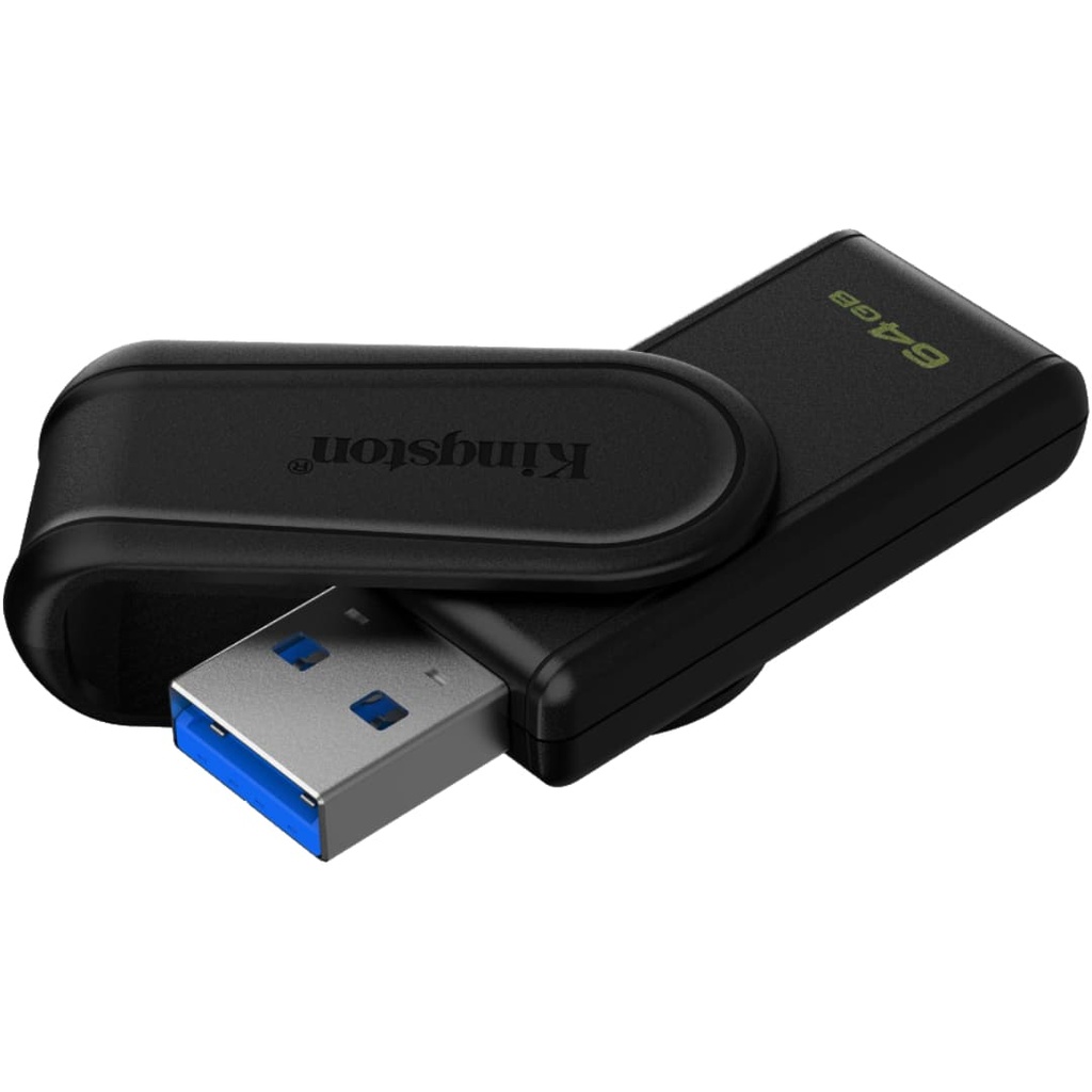 Memoria USB Kingston DTXS/64GB Data Traveler Exodia S USB-A 3.2 GEN 1 con Tapa Giratoria Color Negro