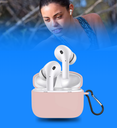Auriculares Inalambricos Argom ARG-HS-5071PK Skeipods E71 con Cancelacion de Ruido AI ENC Smart Touch Control Color Rosado