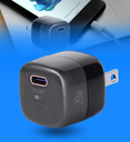 Cubo Cargador Argom ARG-AC-0120BK Volta P2 Nano 20W Carga Rapida Ultra Compacto Tipo C