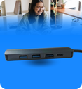 Hub eTouch 161677 High Speed USB 3.0 4 Puertos USB 3.0 5.0 Gbps Case de Aluminio