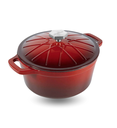 Olla con Tapa Picca Forno 20" cm Hierro Fundido  De 2 Piezas PI00200HFR Color Rojo