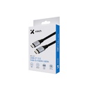 Cable Xtech XTC-533 USB Tipo C a USB Tipo C 2.0 PD 60W 3.6m Color Negro