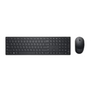 Combo de Teclado y Mouse Dell KM5221WBKBLTN  Inalambricos en Español Color Negro