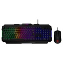 Teclado y Mouse GAMING RGB MSI Forge GK100 US USB Ingles S11-04US20L-HH9 Color Negro