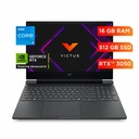Laptop HP Victus Gaming 15-FA2014LA Core i5-13420H 512GB SSD 16GB RAM 15.6" 1920x1080 144Hz FHD NVIDIA RTX 3050 6GB W11 Home Teclado Español Color Negro