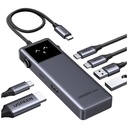 Hub UGREEN CM888 6 en 1 USB-C 2 Puertos USB-A 2 Puertos USB-C 1 Puerto HDMI Y 1 Puerto PD 10GBPS CON LED Display 35998 Color Gris