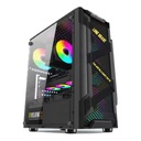 Case Gaming RGB Eagle Warrior CG08Q3RA003C Ventiladores 3 de 120MM Vidrio Lateral y Malla Color Negro
