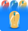 MOUSE M187 OPTICO 3 BOTONES INALAMBRICO COLOR BANANA LOGITECH